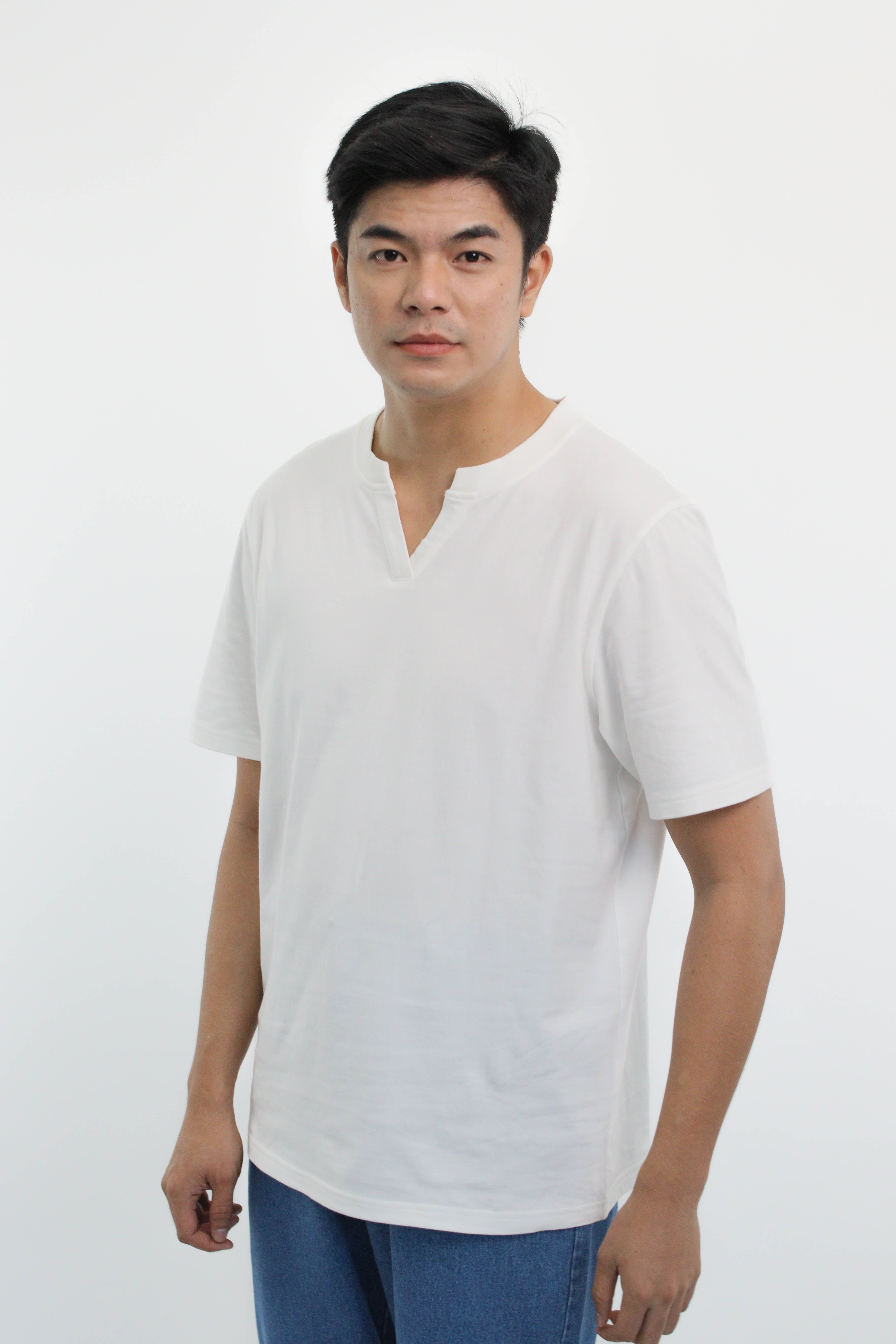 JEFRI Men's Asymmetric Neck Tee