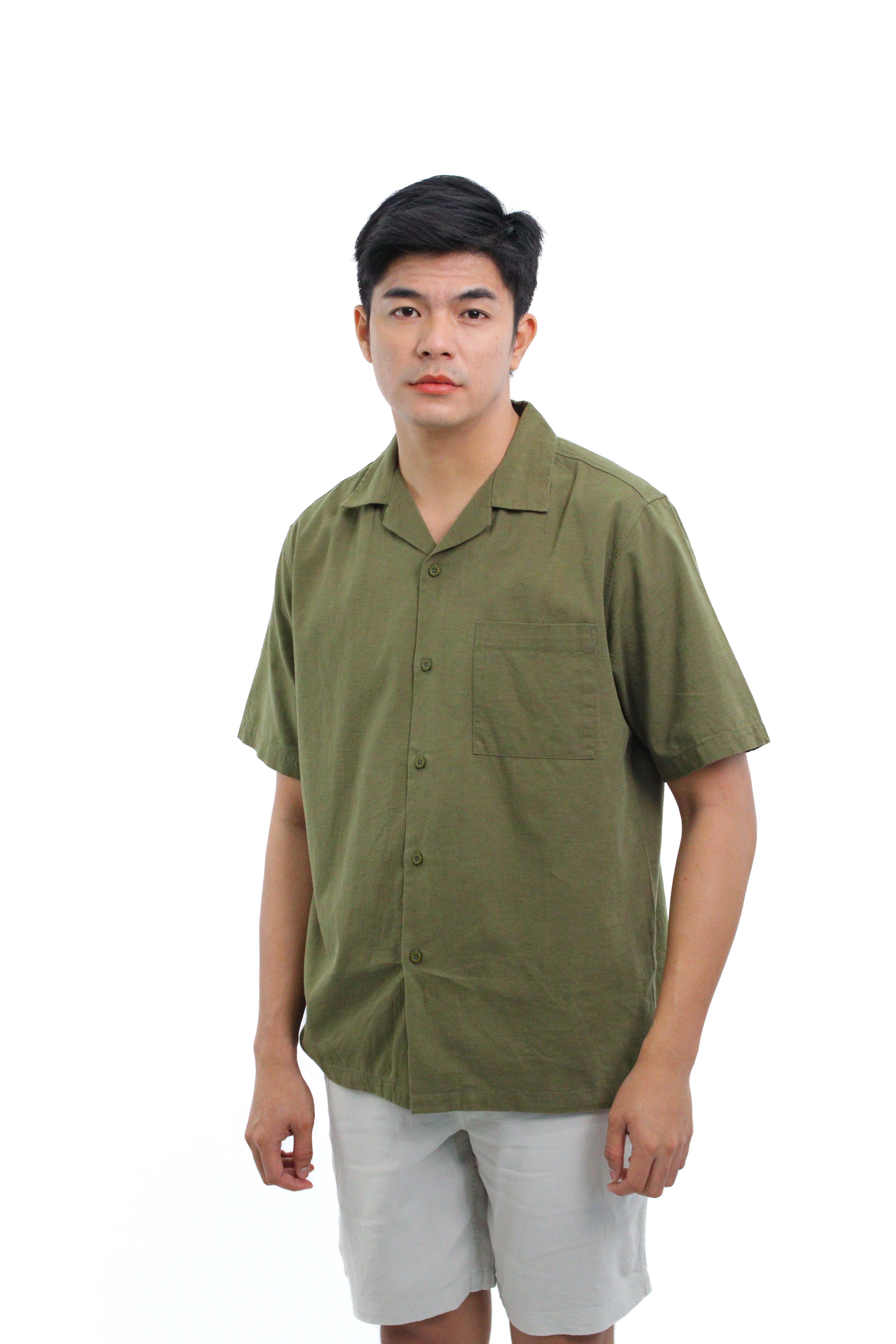 DYLAN  Men's Linen Short Sleeve Shirt