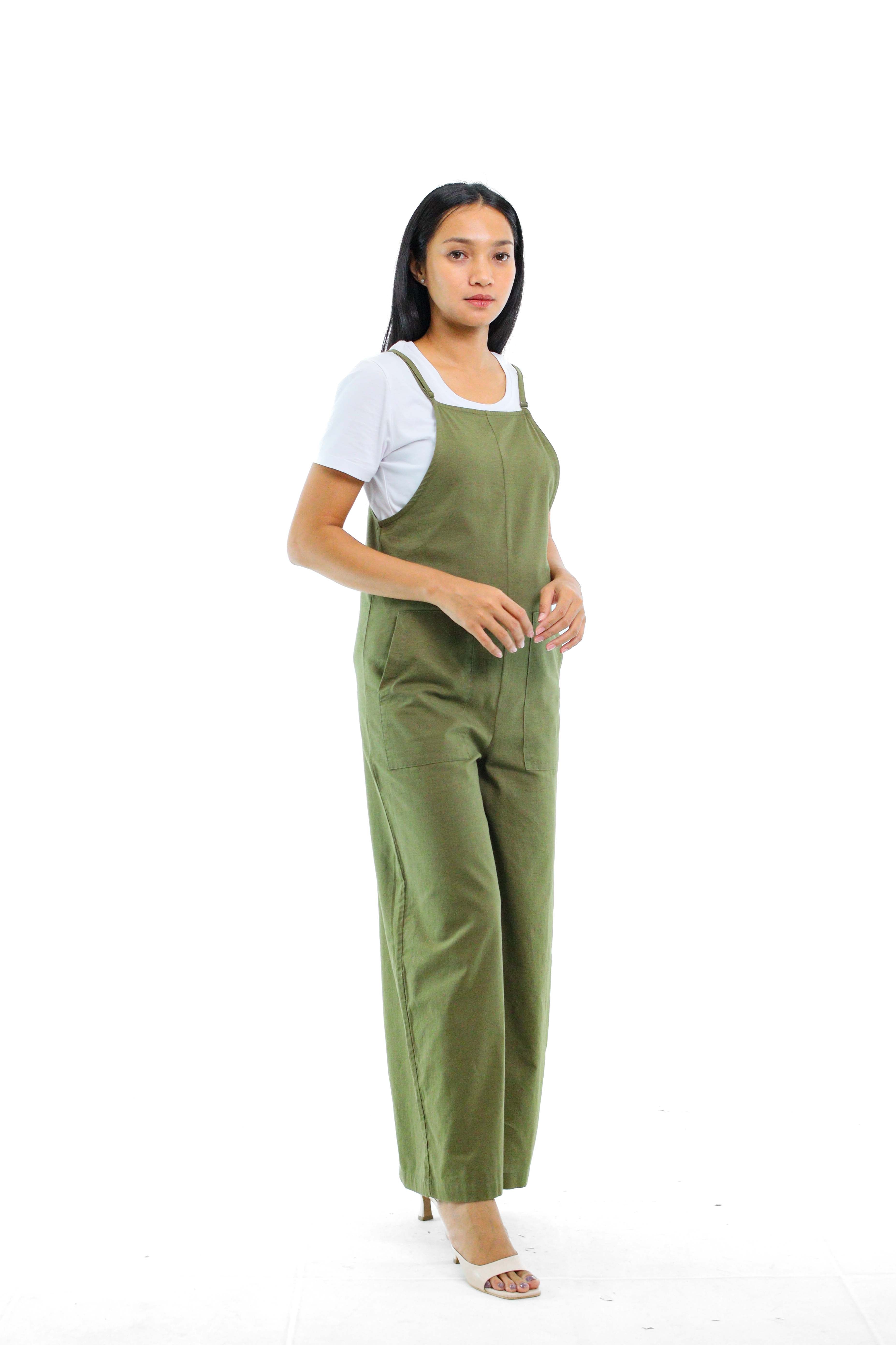 OVEY Women's Linen Overall