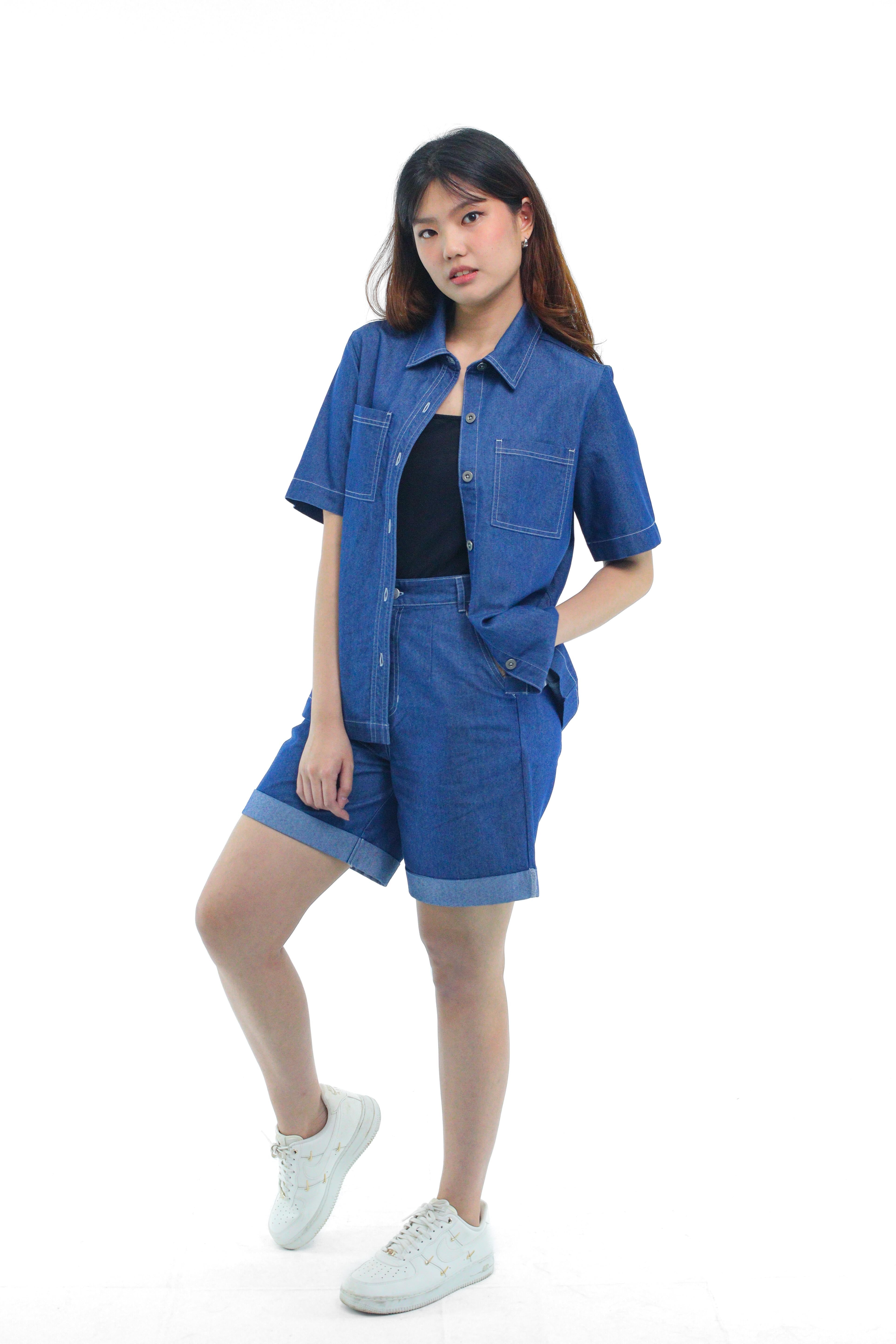 FIRA Women's Oversized Denim Shirt