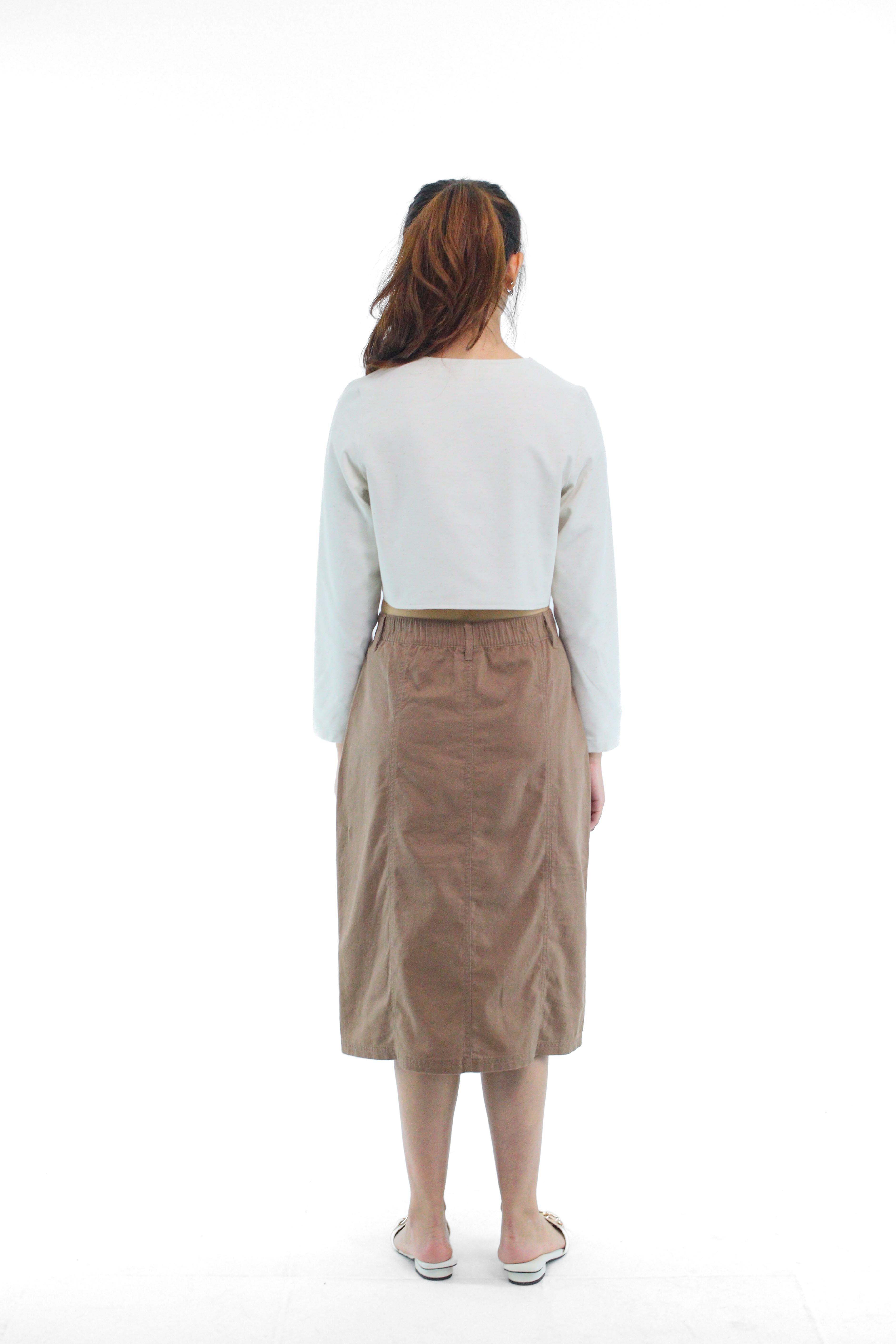 FIDI Women's Linen A-Line Skirt