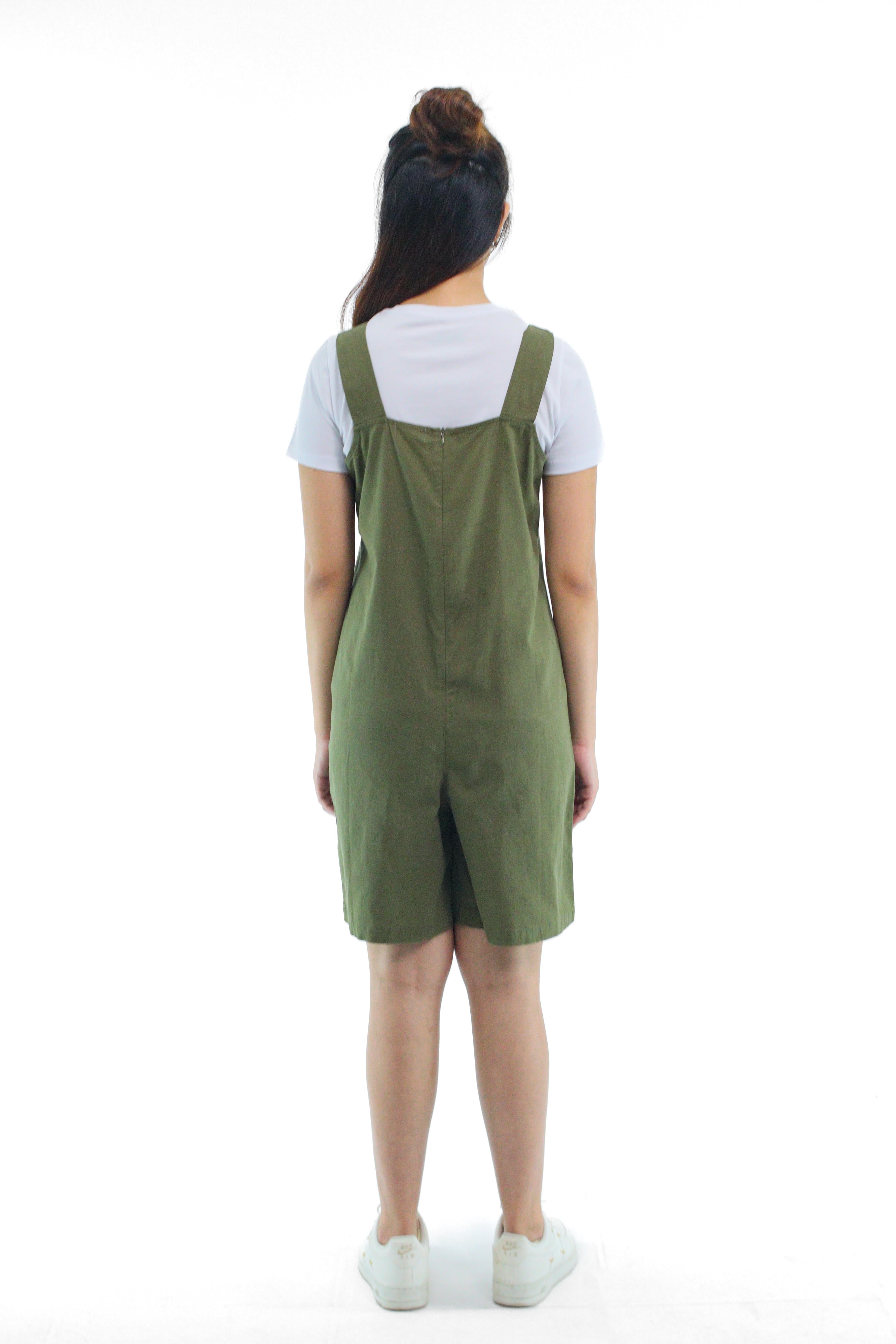 GYUKA Women's Linen Mini Overall