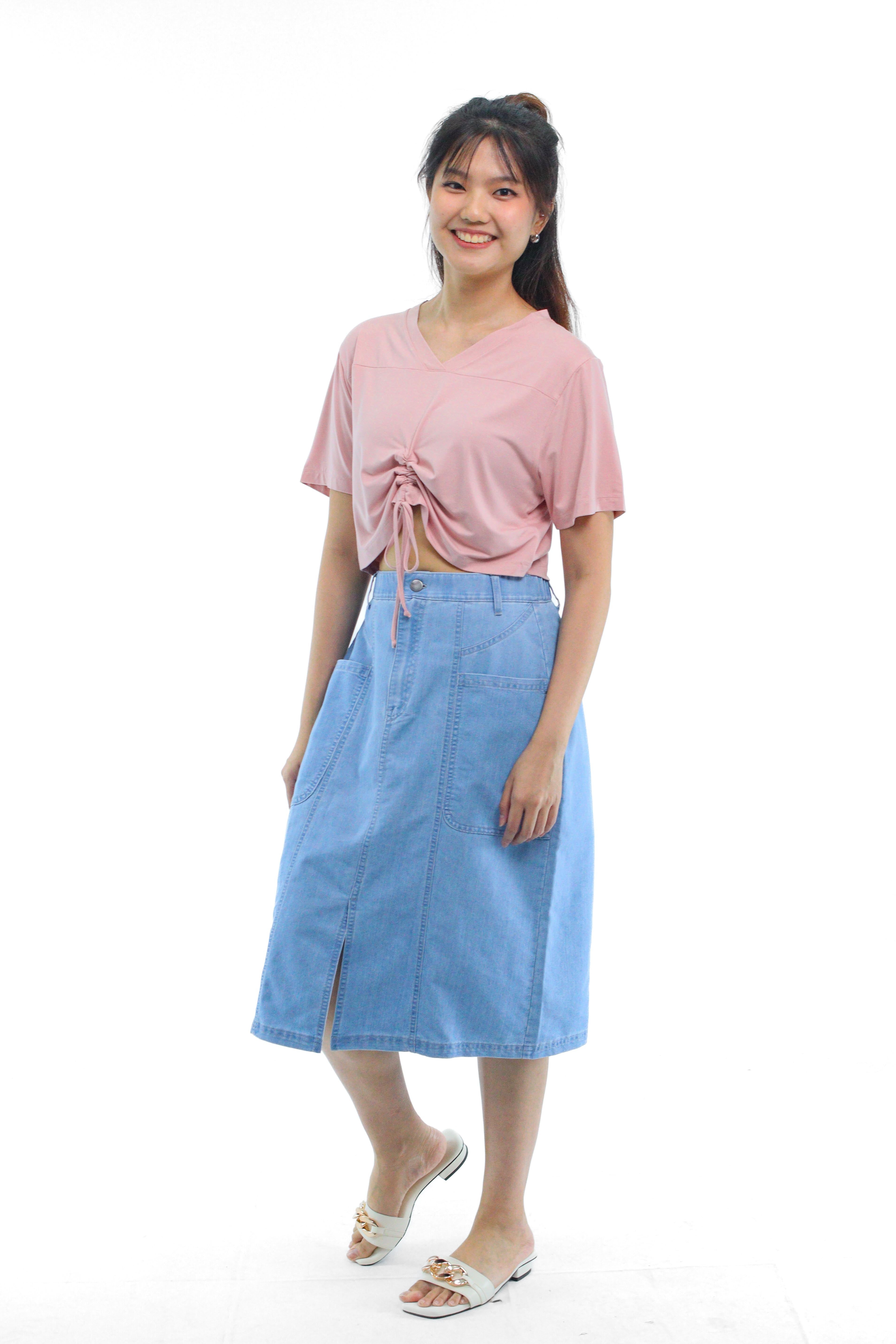 HYBE Women's Denim Skirt