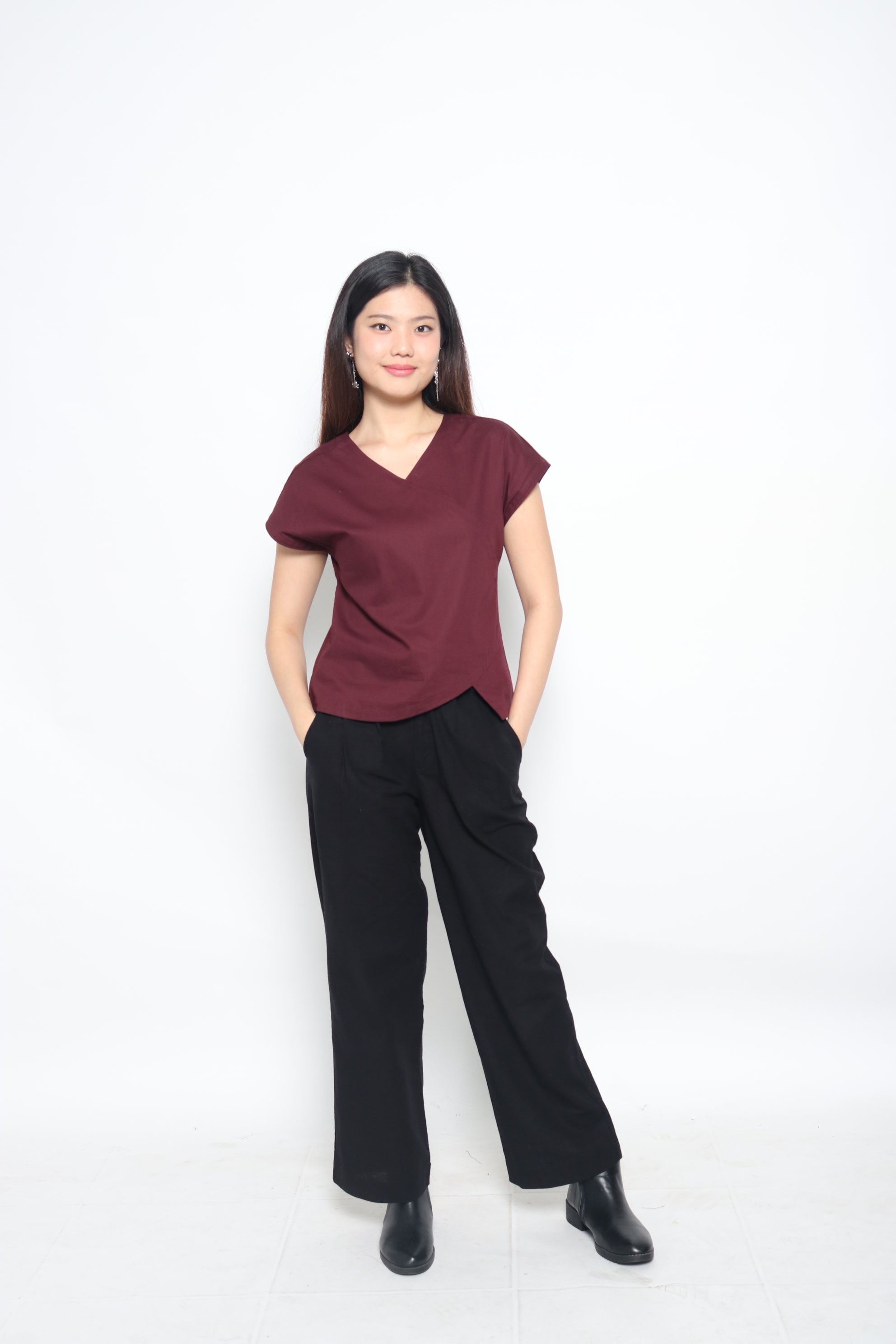 CHER Women's Pleated Long Pants