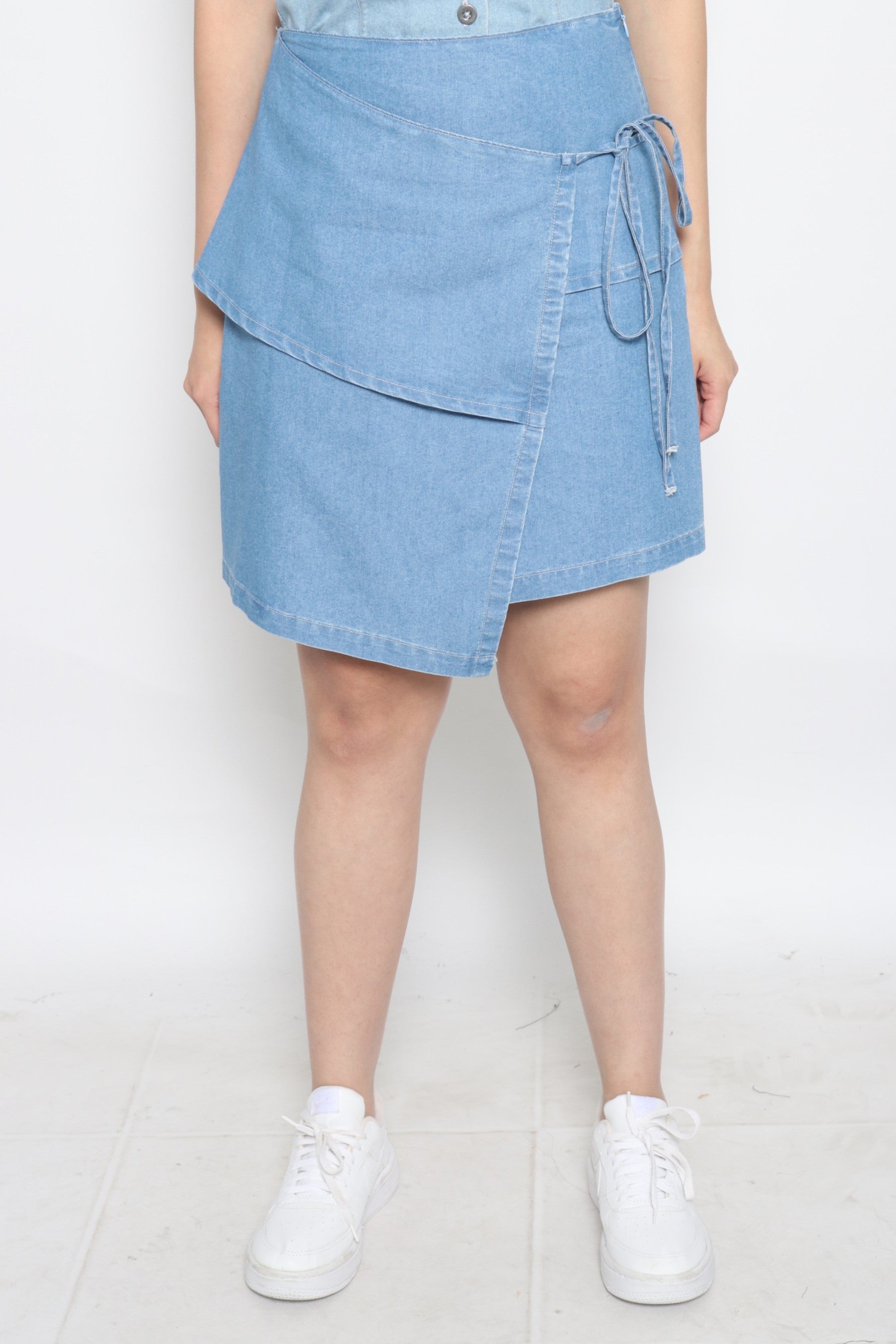 VAY Women's Wrap Denim Skirt