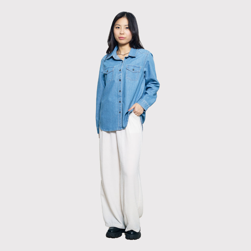 Kore | Women’s Long Sleeve Shirt Denim